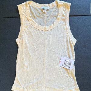 Topshop Cream Sleeveless Tank Top